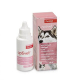 Optivet solution ophtalmique pour chiens et chats, 50 ml, Candioli