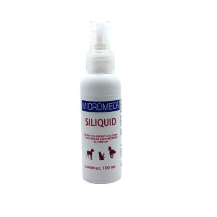 Siliquid colloidal silver healing spray, 100 ml, Micromed Vet