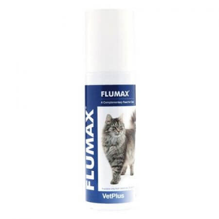 Complément alimentaire pour la santé des voies respiratoires supérieures chez le chat Flumax, 150 ml, VetPlus