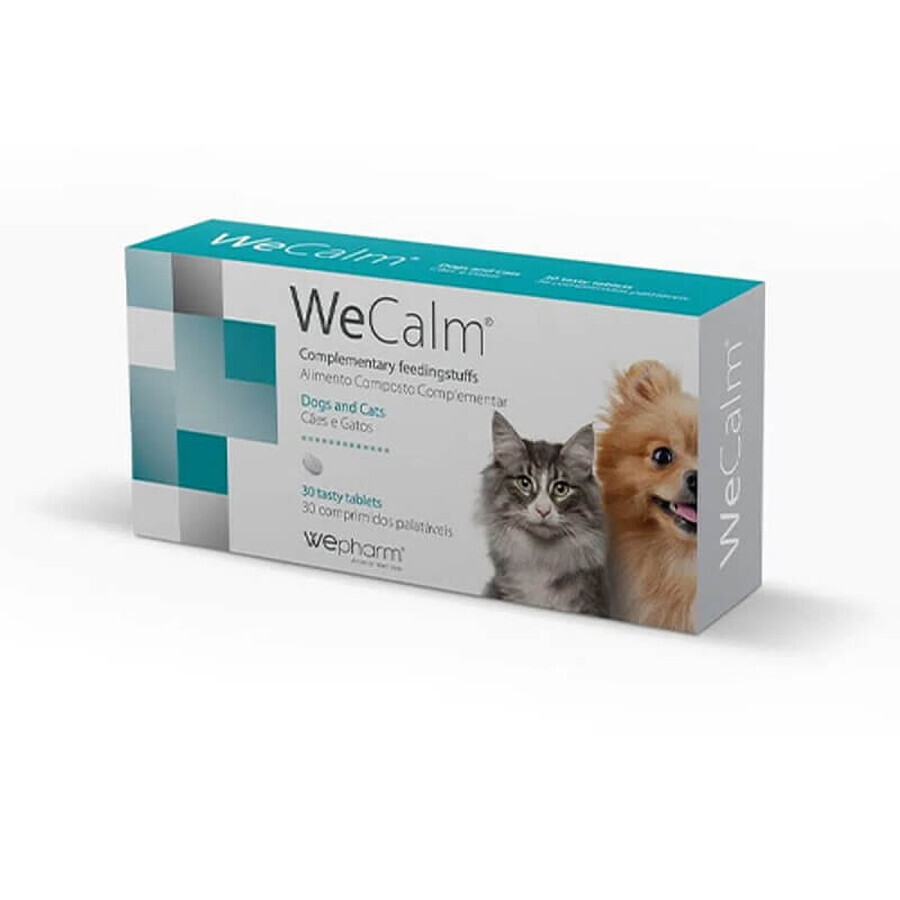 Supplément anti-stress pour chiens et chats WeCalm, 30 comprimés, WePharm