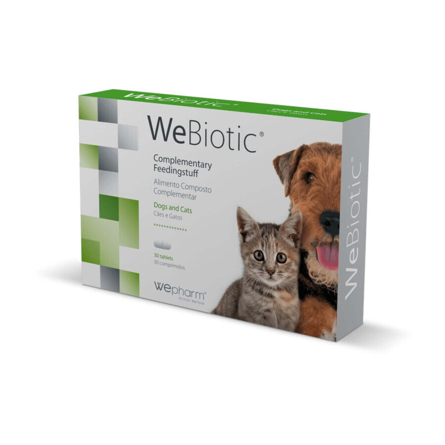 Digestive supplement for dogs and cats WeBiotic, 30 tablets, WePharm