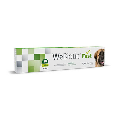 Digestive supplement for dogs in the form of palatable paste Webiotic Fast, 60 ml, Wepharm