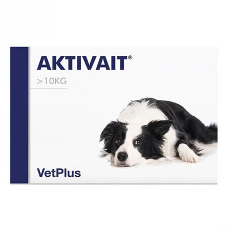 Integratore contro i disturbi del sistema nervoso per cani sopra i 10 kg Aktivait Medium e Large Breed, 60 capsule, VetPlus