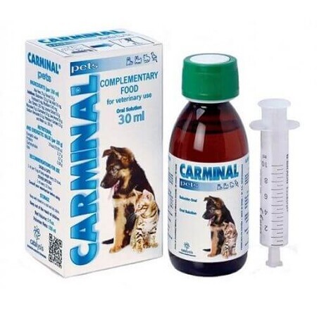 Ergänzungsmittel gegen Verdauungsstörungen bei Hunden und Katzen Carminal Pets, 30 ml, Catalysis Vet