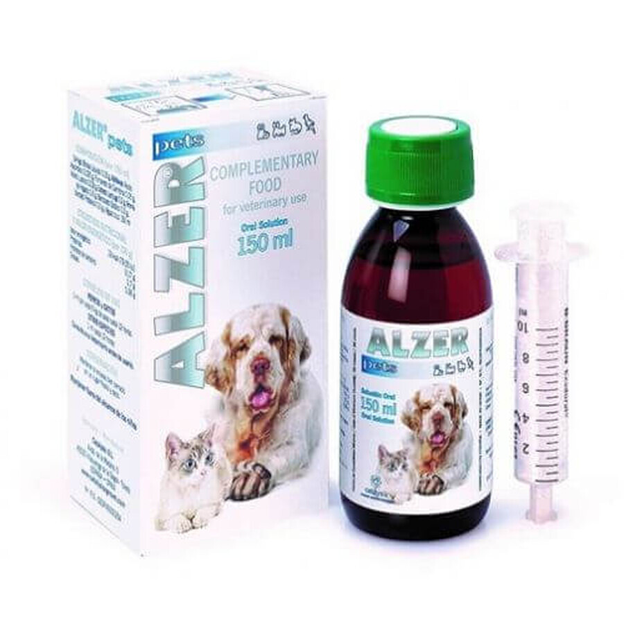 Neuroprotektive Ergänzung für Hunde und Katzen Alzer Pets, 150 ml, Catalysis Vet