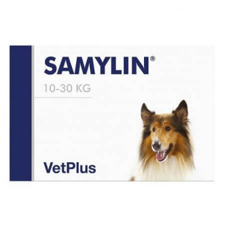 Nutraceutical supplement for maintaining liver health in medium-sized dogs 10-30 kg Samylin Medium Breed, 30 tablets, VetPlus