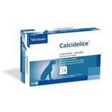 Supplement based on calcium, phosphorus and vitamin D3 for dogs Calcidelic, 30 tablets, Virbac