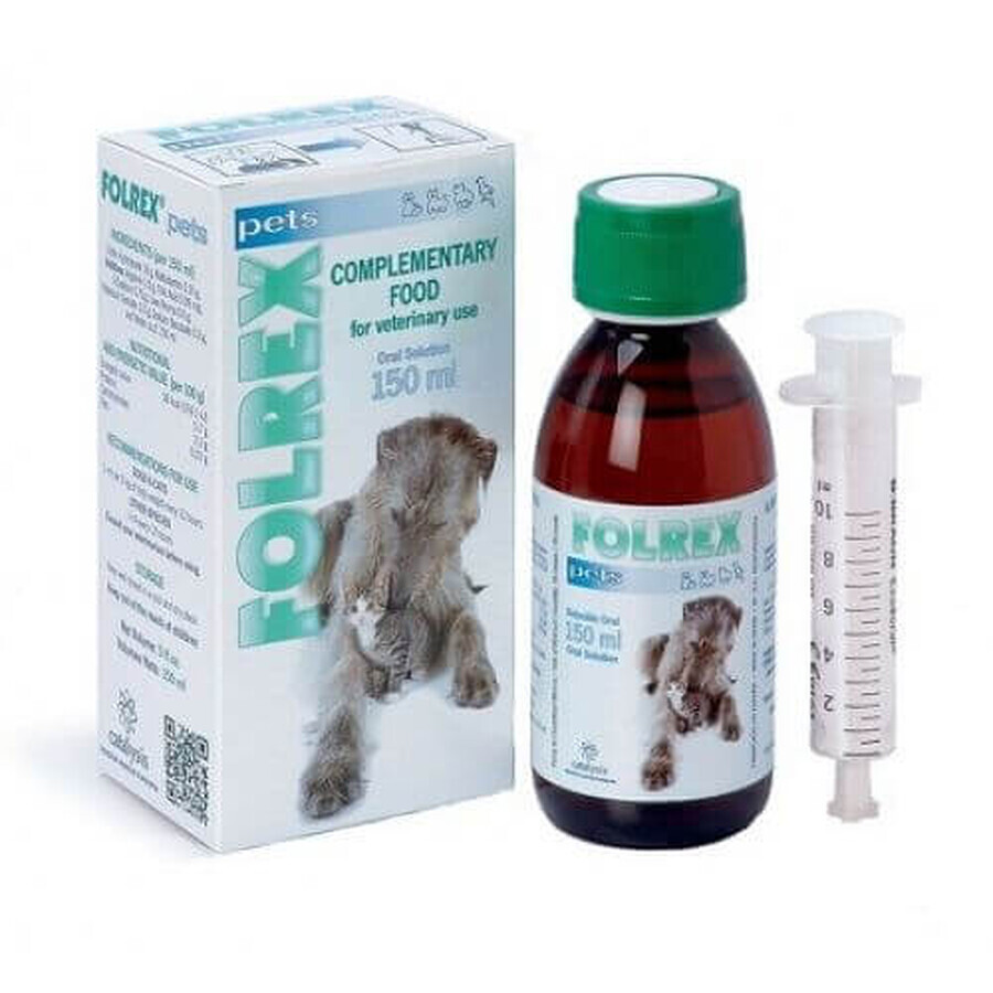 Supplement for soothing pain and inflammation in dogs and cats Folrex Pets, 150 ml, Catalysis Vet