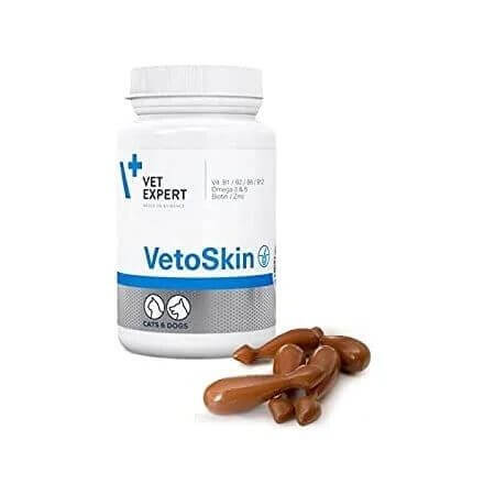 Supplements for dogs and cats VetoSkin Twist Off, 300 mg, 60 capsules, VetExpert