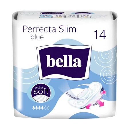 Absorbants Perfecta Slim Blue, 14 pièces, Bella