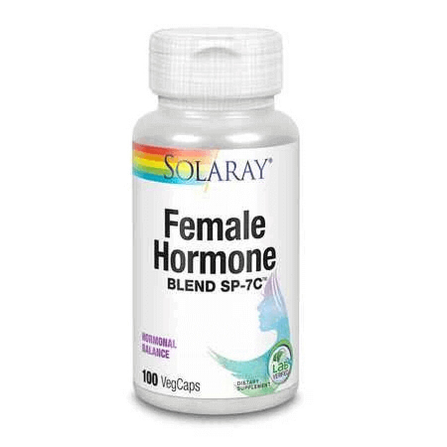 Mélange d'Hormones Féminines Solaray, 100 gélules, Secom
