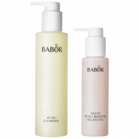 Babor HY-ÖL Cleanser&amp;Phyto HY-ÖL Booster Coffret équilibrant pour peaux mixtes 200+100ml