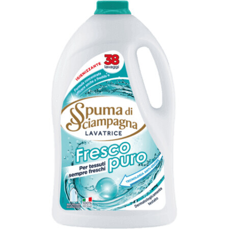 Spuma di Sciampagna Lessive liquide Fresh Pure 38 lavages, 1710 ml