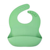 Bavaglino regolabile in morbido silicone per neonati, Verde Pallido, Oaki