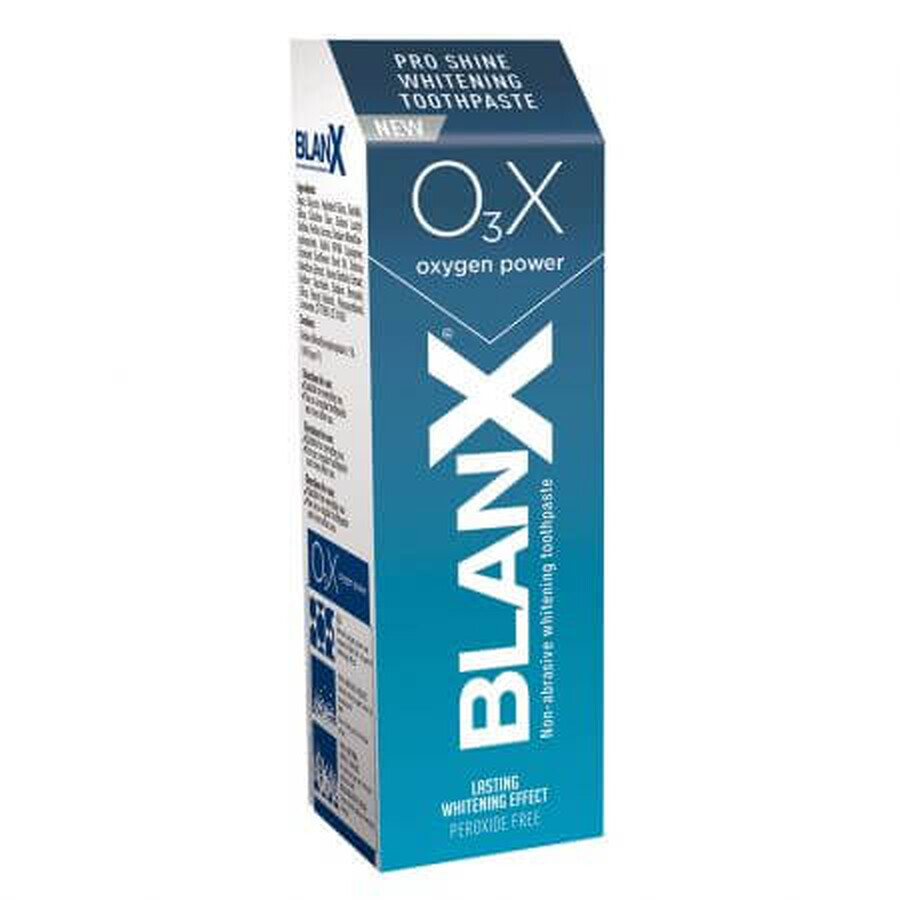 Dentifrice pour le blanchiment et le polissage à l'oxygène actif, 75ml, Blanx