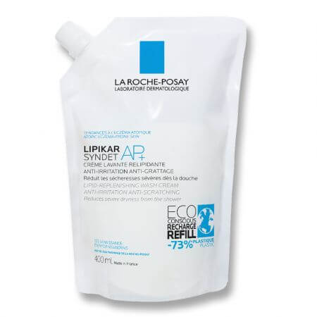 La Roche Posay Lipikar Syndet AP+ Eco Reserve Crème lavante anti-irritation, 400 ml