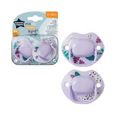 Sucettes orthodontiques Fashion, 6 - 18 mois, violet, 2 pièces, Tommee Tippee