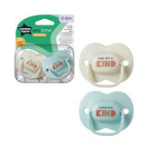 Sucettes orthodontiques Anytime, 0 - 6 mois, blanc / bleu, 2 pièces, Tommee Tippee