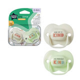 Sucettes orthodontiques Anytime, 0 - 6 mois, blanc / vert, 2 pièces, Tommee Tippee