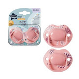 Sucettes orthodontiques Fashion, 0 - 6 mois, rose, 2 pièces, Tommee Tippee