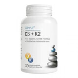 Vitamine D3 + Vitamine K2, 30 gélules, Alevia