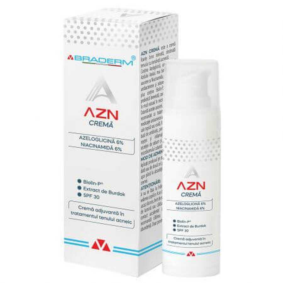 AZN Crème Anti-acné, 30 ml, Braderm