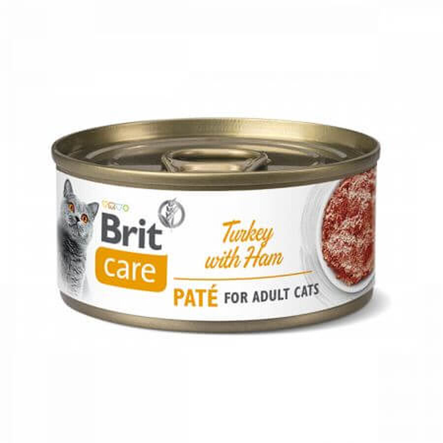 Croquettes avec dinde et jambon pour chats Brit Care Cat, 85 g, Brit