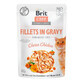 Nourriture humide avec filets de poulet pour chats Brit Care Fillets in Gravy Choice Chicken, 85 g, Brit