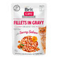 Nourriture humide avec filets de saumon pour chats Brit Care Fillets in Gravy With Savoury Salmon, 85 g, Brit