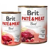 Wet food with beef for dogs Pate & Meat, 400 g, Brit