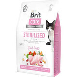 Dry rabbit food for cats Brit Care GF Sterilized Sensitive, 2 kg, Brit