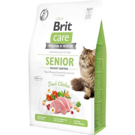 Brit Care GF Weight Control croquettes pour chat avec du poulet, 2 kg, Brit