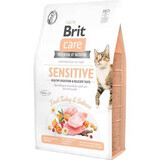 Hrana uscata cu somon si curcan pentru pisici Brit Care GF Healthy Digestion & Delicate Taste, 2 kg, Brit