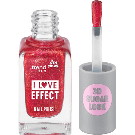 Trend !t up Effect Vernis à ongles 020 Red Glitter, 8 ml