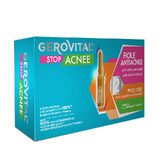 Fiole antiacneice Gerovital Stop Acnee, 10 fiole x 2 ml, Farmec