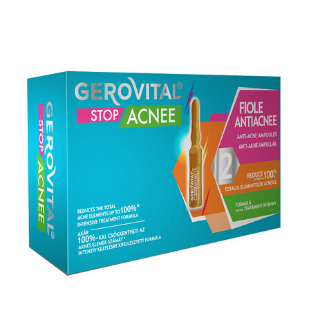 Gerovital Stop Acne Ampoules anti-acné, 10 ampoules x 2 ml, Farmec