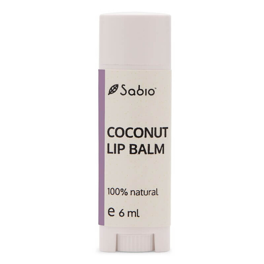 Baume à lèvres à la noix de coco, 6 ml, Sabio