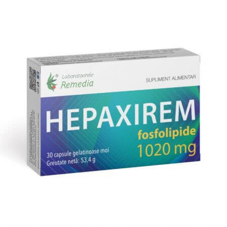 Hepaxirem phospholipids, 1020 mg, 3 blisters x 10 tablets, Remedia