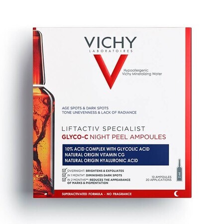 Vichy Liftactiv Specialist Glyco-C Night Exfoliating Vials, 10 flacons