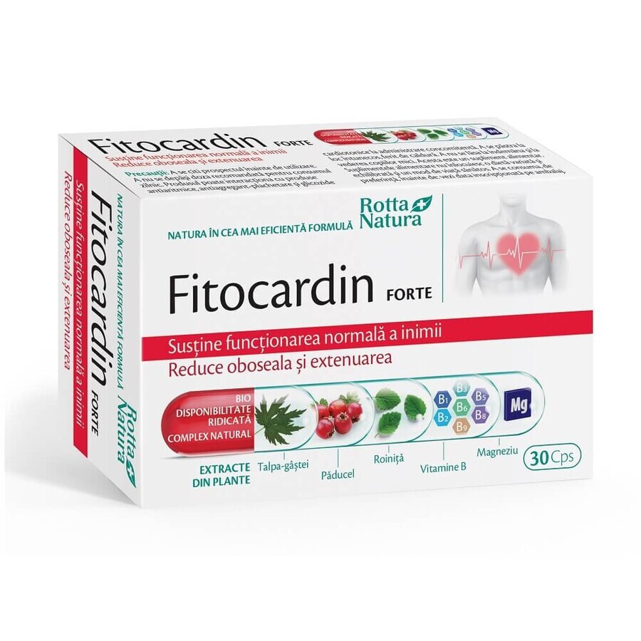 Fitocardin Forte, 30 gélules, Rotta Natura