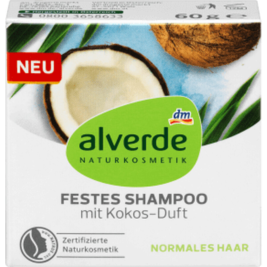 Alverde Naturkosmetik Shampoo solido al cocco, 60 g