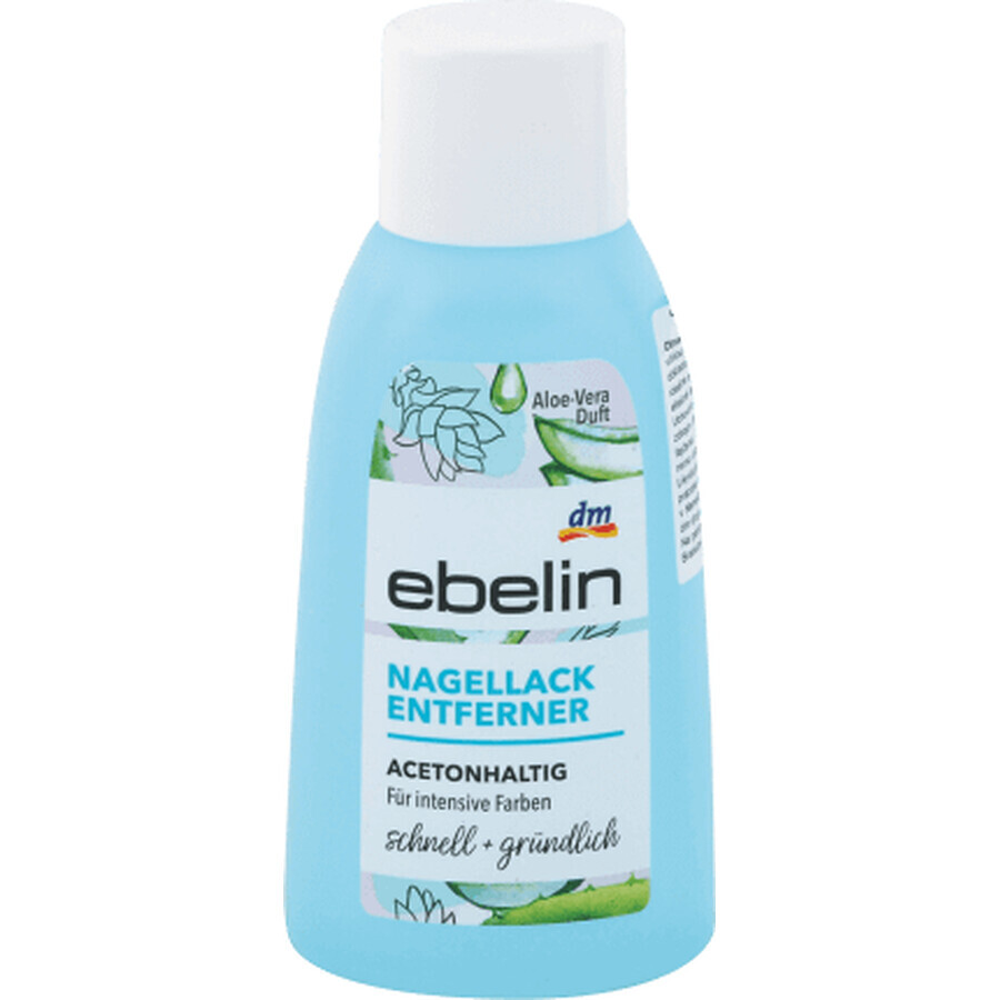 Ebelin Dissolvant à l'acétone pour vernis à ongles avec parfum d'aloe vera, 125 ml