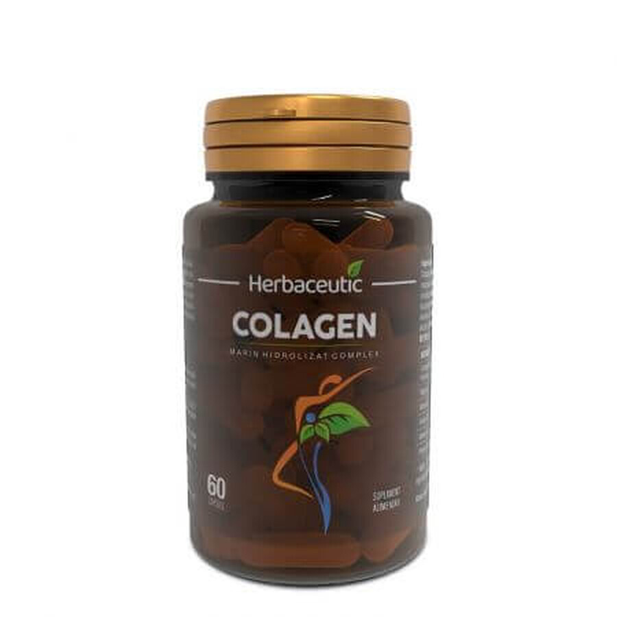 Complesso di collagene marino idrolizzato, 60 capsule, Erbaceutico