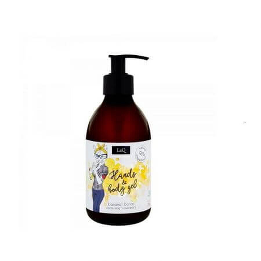 Gel detergente per mani e corpo alla banana, 300 ml, LaQ