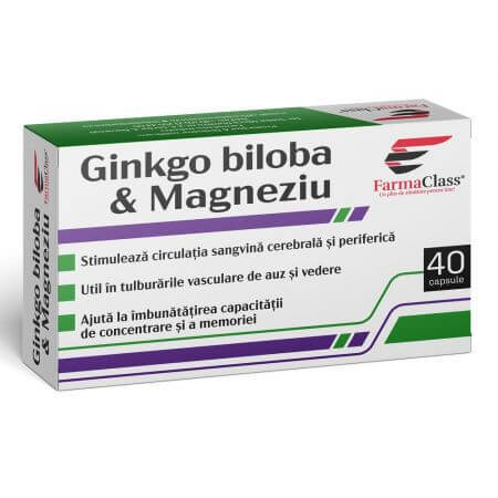Ginkgo Biloba & Magnésium, 40 gélules, FarmaClass