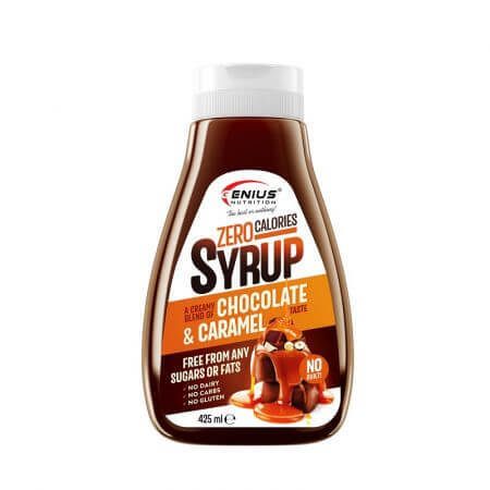 Sirop aromatisé au chocolat et au caramel zéro calorie, 425 ml, Genius Nutrition