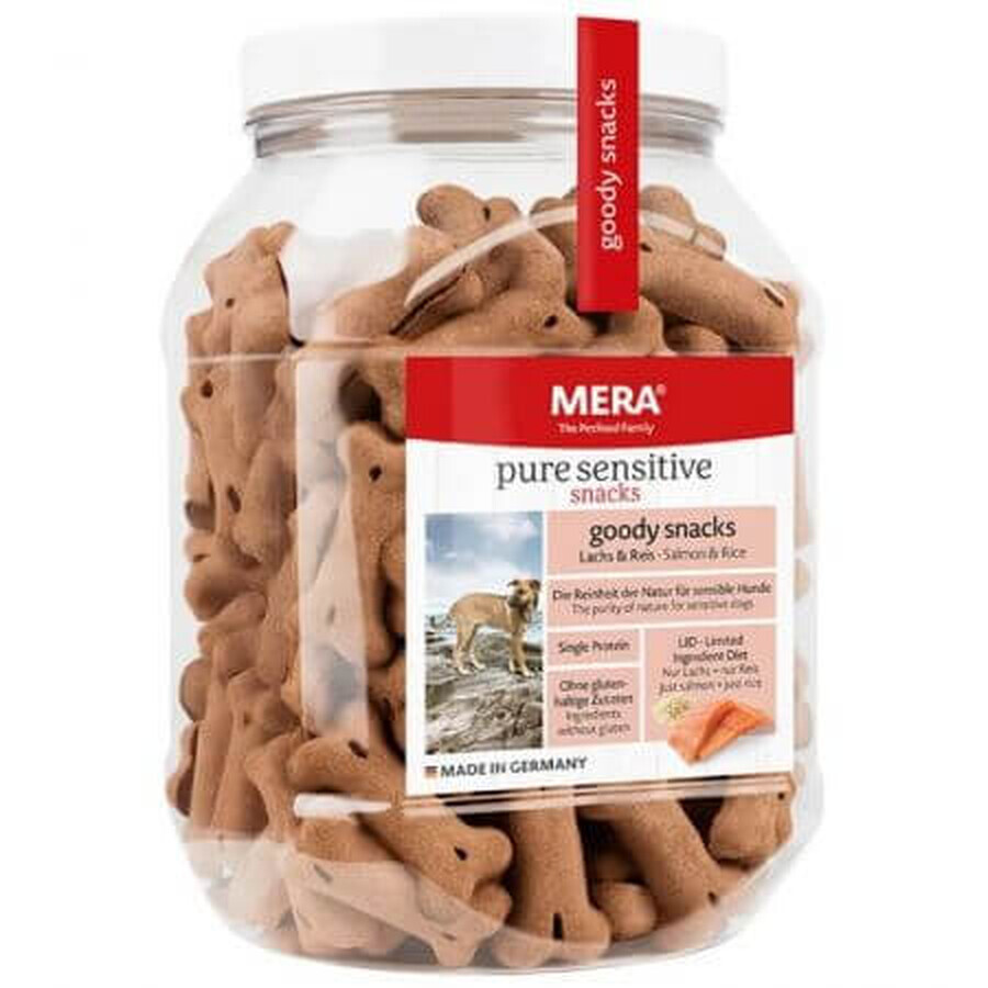 Snacks with salmon and rice for dogs Pure Sensitive, 600 g, Mera