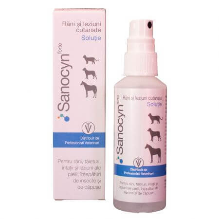 Solution for wounds and skin lesions Sanocyn Forte, 75 ml, Loxotec