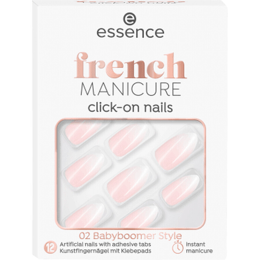 Essence Click-on French Kunstnägel 02 Babyboomer Style, 12 Stk