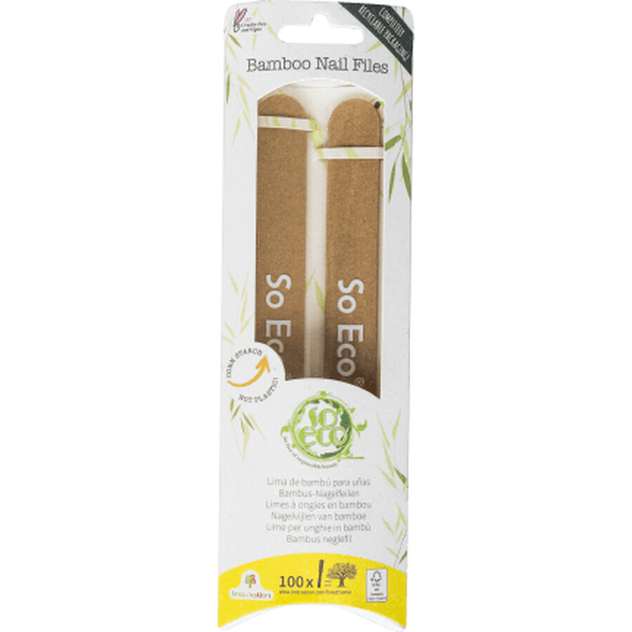 So Eco Set lime per unghie ecologiche in bambù, 2 pz